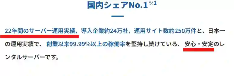 エックスサーバーは国内シェアNo1